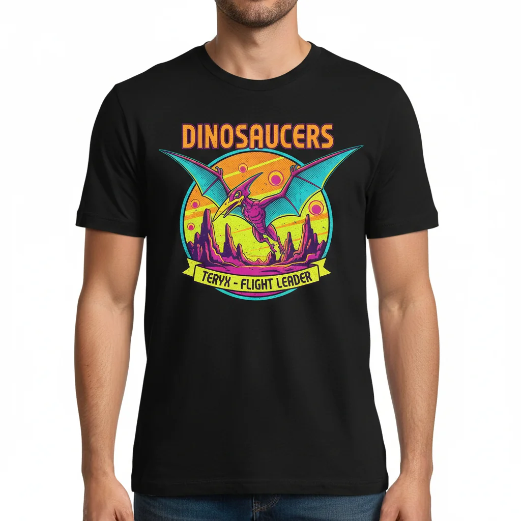Vintage DINOSAUCERS Teryx Artwork Essential T-Shirt - Premium Cotton Graphic Tee