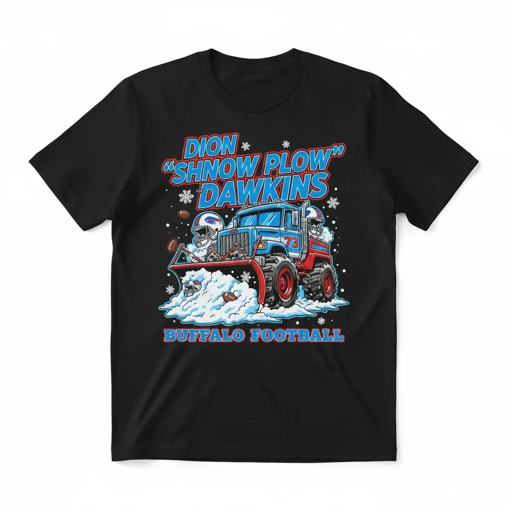 Dion Dawkins Shnow Plow Buffalo Bills T-Shirt - Fan Apparel