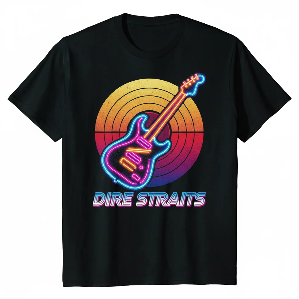 Vintage Dire Straits Band Tee - Classic Rock & Roll Shirt