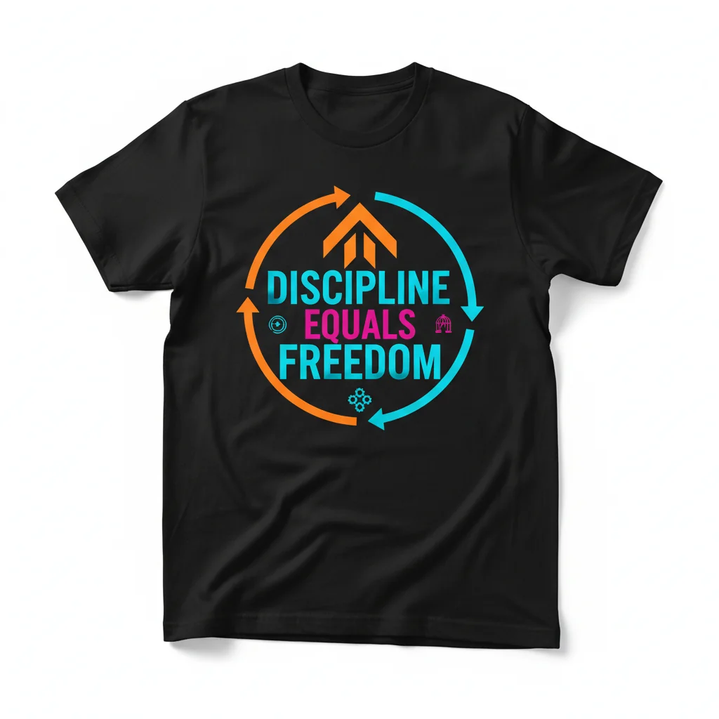Discipline Equals Freedom Motivational T-Shirt - Essential Tee