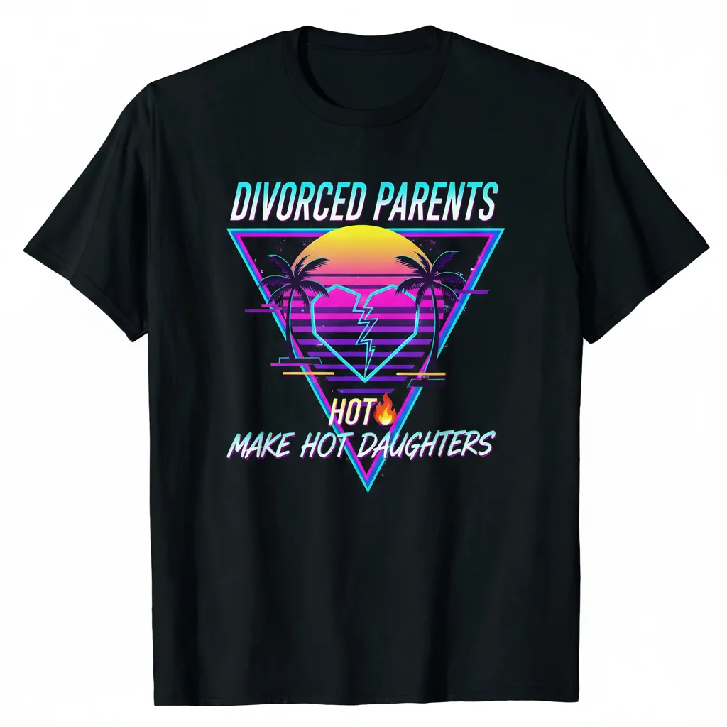 Divorced Parents Make Hot Daughters T-Shirt | Funny Sarcastic Graphic Tee