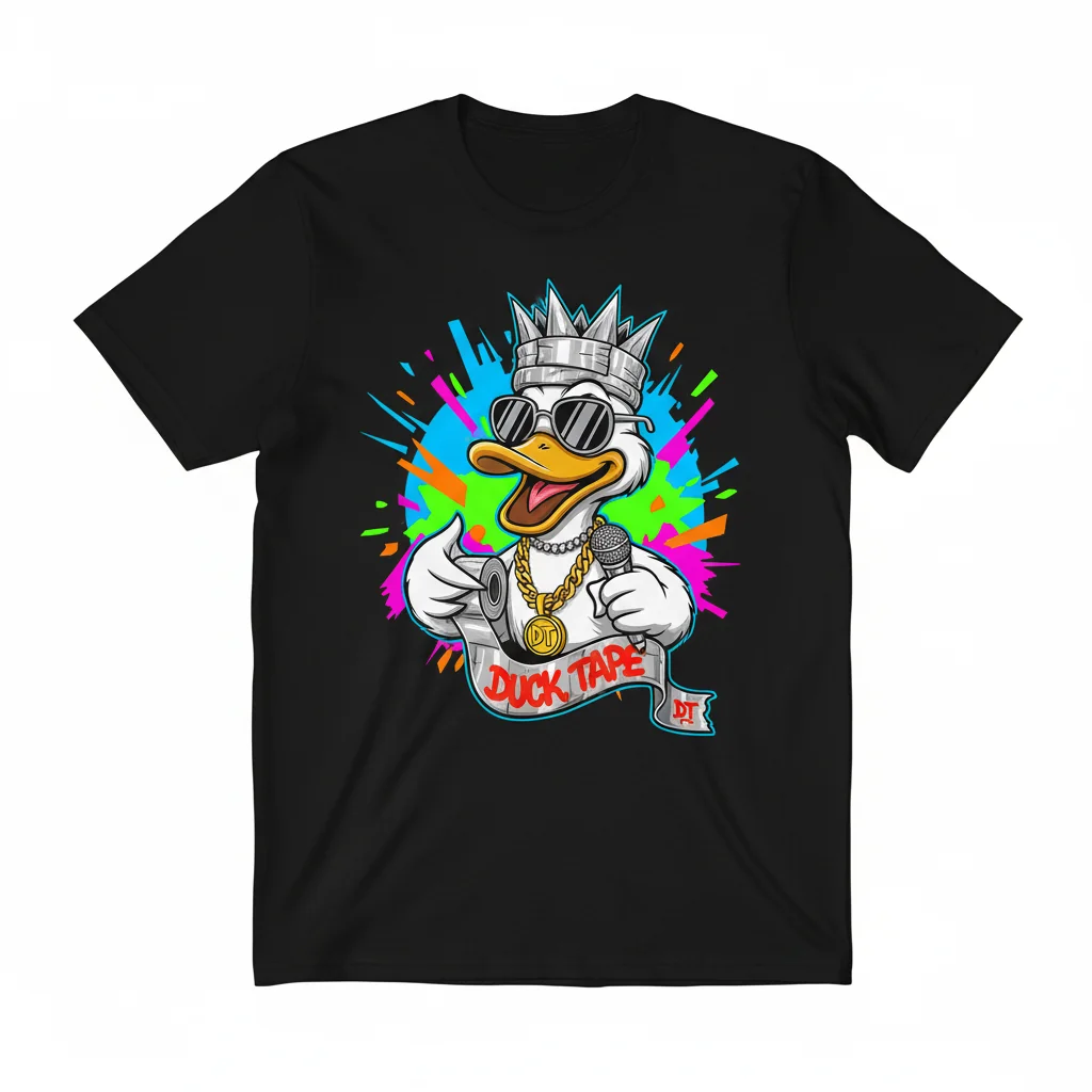 Dj Akademiks Duck Duct Tape Tee: Street Art & Comfort