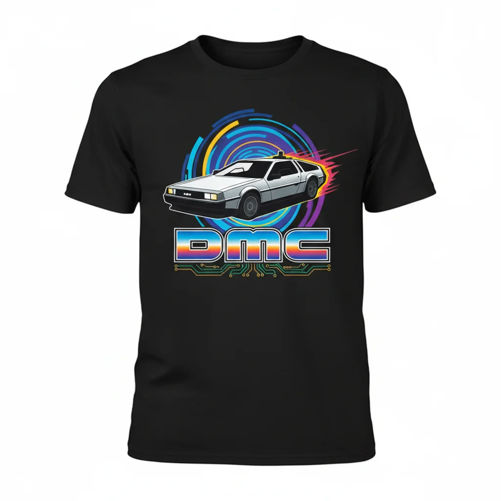 DMC DeLorean Motor Company White Logo Essential T-Shirt - Premium Cotton Tee