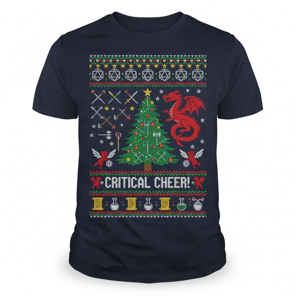 Dungeons & Dragons 'Yuletide Dragon' Essential Tee – Adventure Awaits