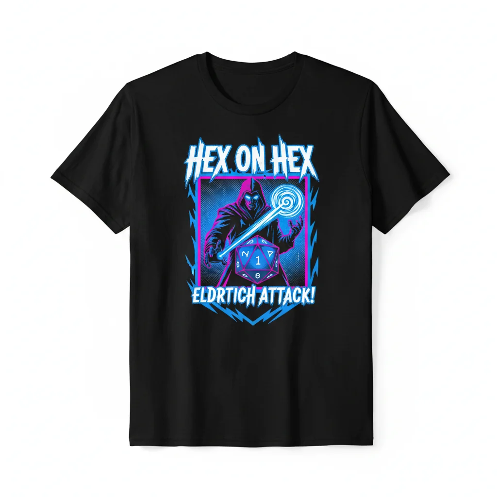 Camiseta Esencial Azul "Warlock Meme DnD" - Comodidad Duradera, Estilo Inalterable