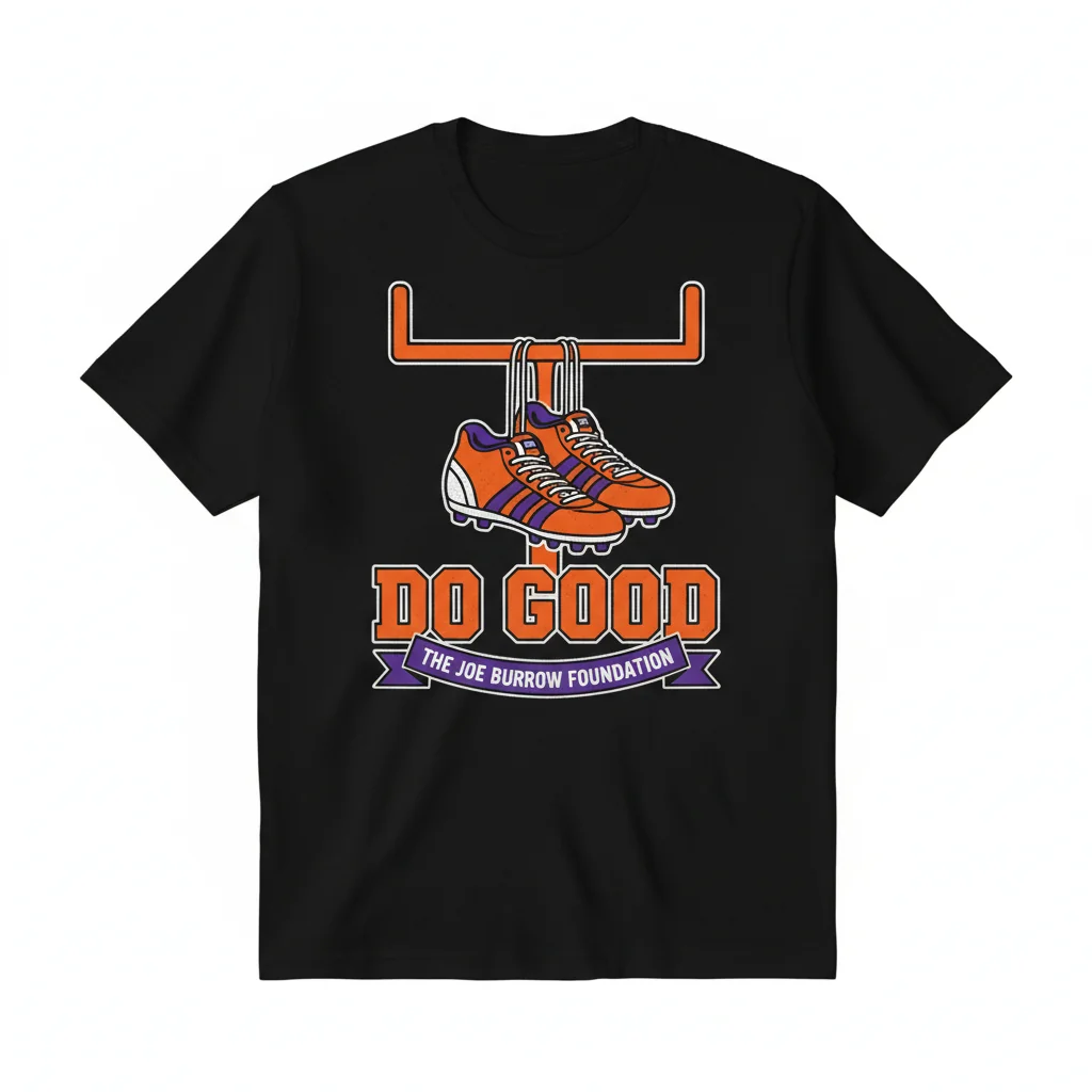 Joe Burrow Foundation 'Do Good' Hanging Cleats T-Shirt