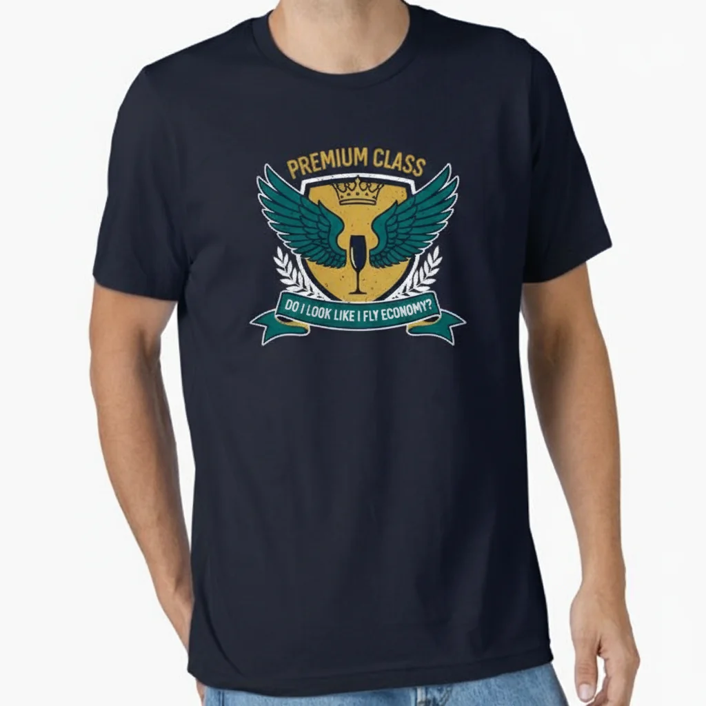 Durable & Stylish: "Do I look like I fly Economy?" Essential Tee