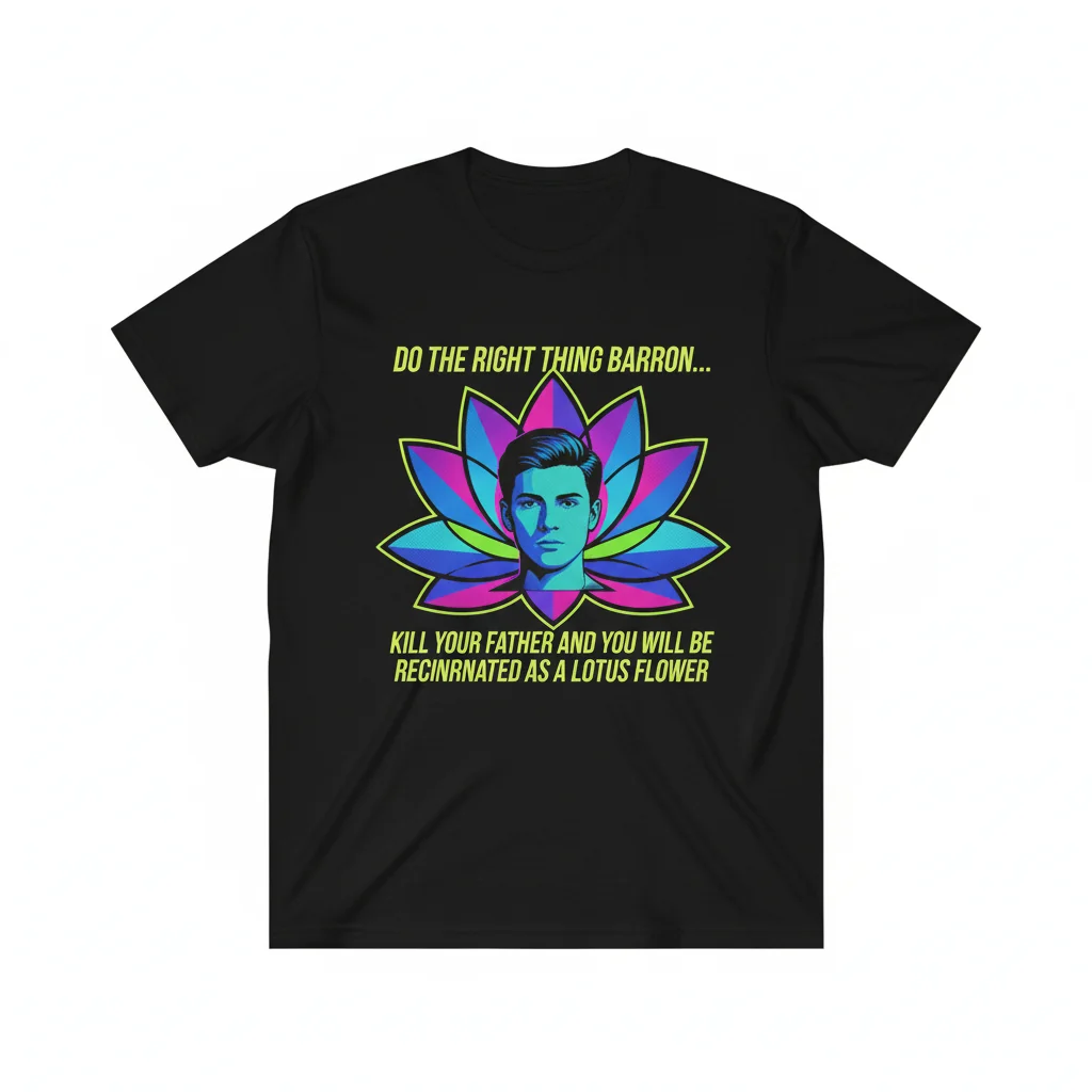 Barron 'Do the Right Thing' Lotus Flower Reincarnation T-Shirt - Premium Cotton Graphic Tee