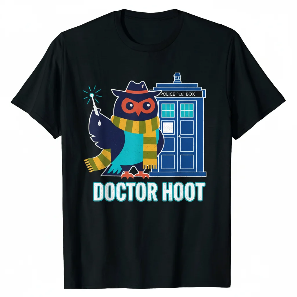 Doctor Hoot Essential T-Shirt - Premium Cotton Graphic Tee for Men & Women