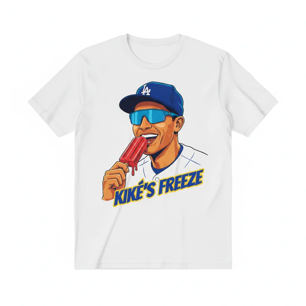 Dodgers Kiké Hernández Popsicle Fan Tee - Ultra-Durable & Fade-Resistant