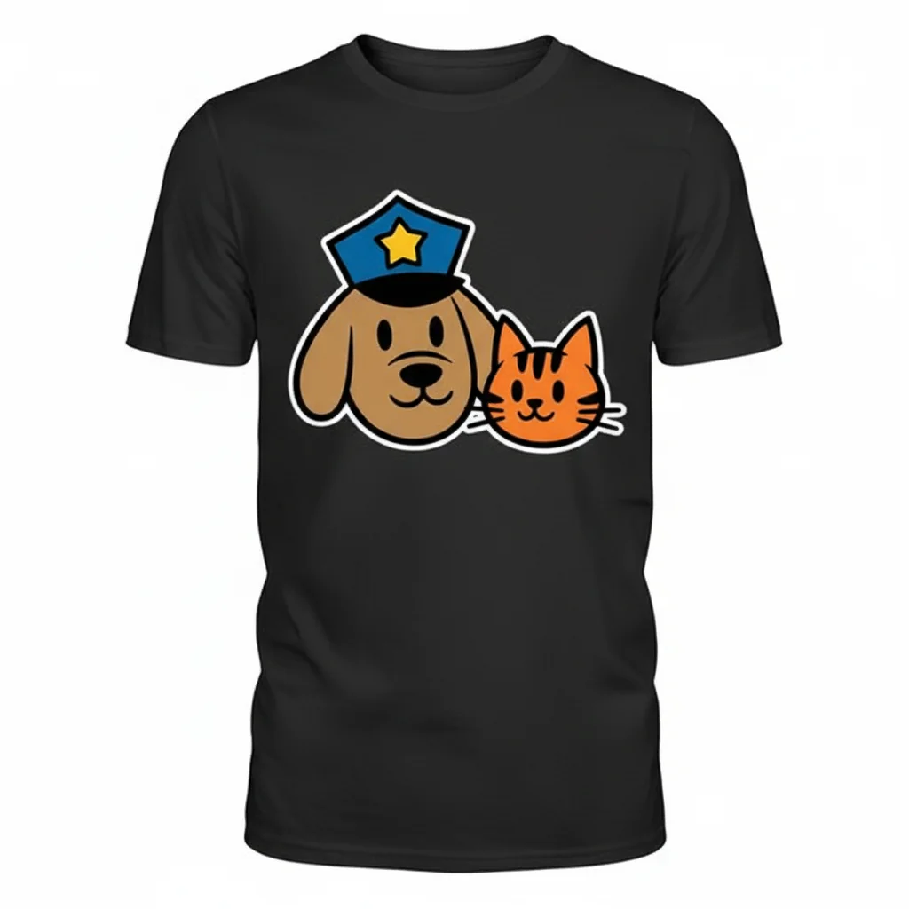 Dog Man & Li'l Petey Essential Graphic Tee - Kids & Adults Comic Book T-Shirt