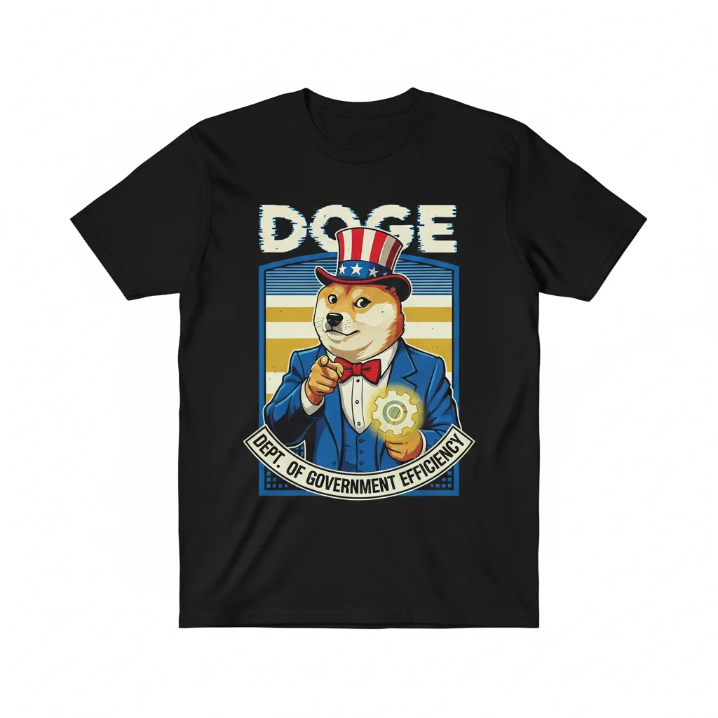 Doge Uncle Sam: A Vision of Efficient Whimsy Tee