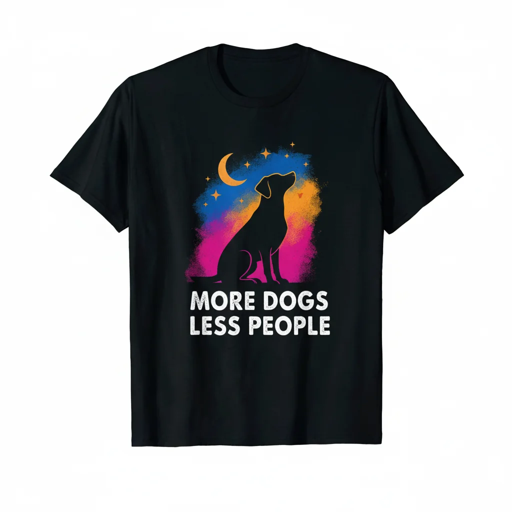 Dogs Because People Suck Funny Sarcastic T-Shirt