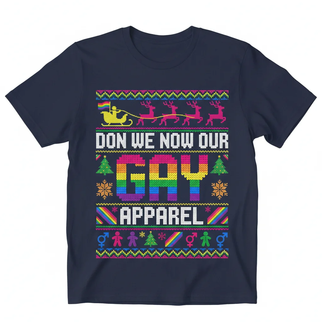 Don We Now Our Gay Apparel LGBT Ugly Christmas Sweater Essential T-Shirt