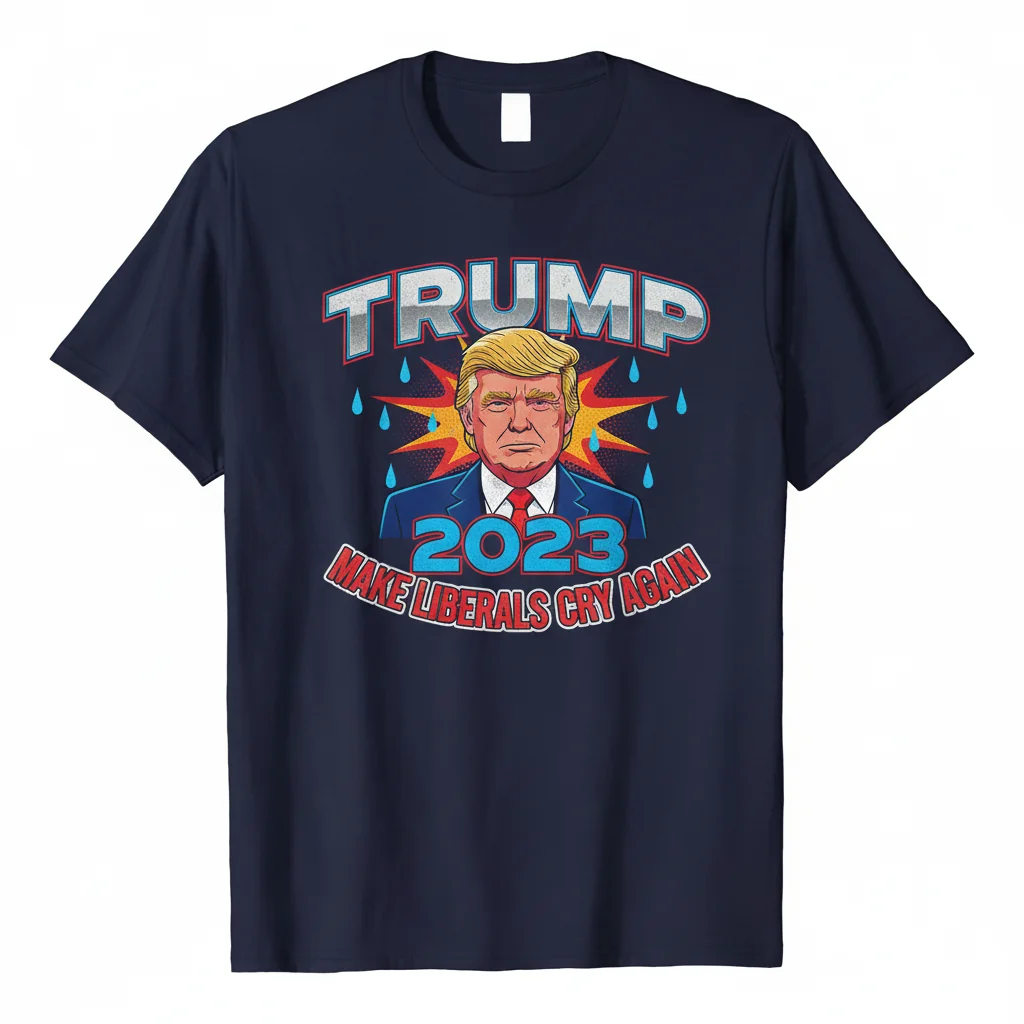 Donald Trump 2023 'Make Liberals Cry Again' T-Shirt - Ultra Soft Cotton Tee
