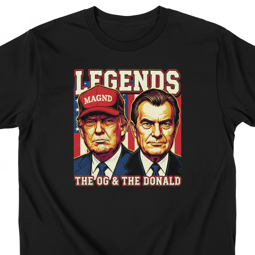 Donald Trump and Richard Nixon Legends Tee – Iconic Political Apparel