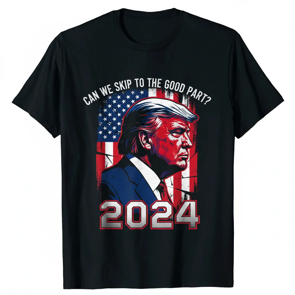 Trump 2024: Skip to the Good Part Flag Tee
