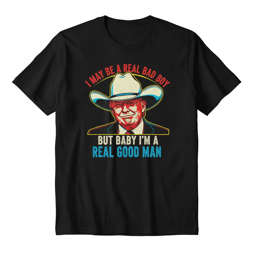 Donald Trump Cowboy Hat 'Bad Boy Good Man' T-Shirt