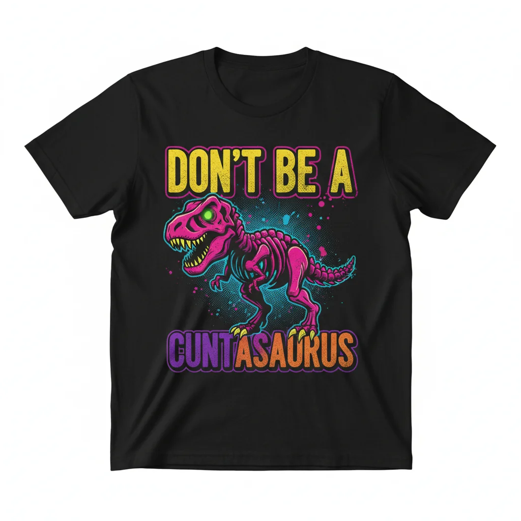 Don't Be A Cuntasaurus: The Ultimate Premium T-Shirt – Built to Last