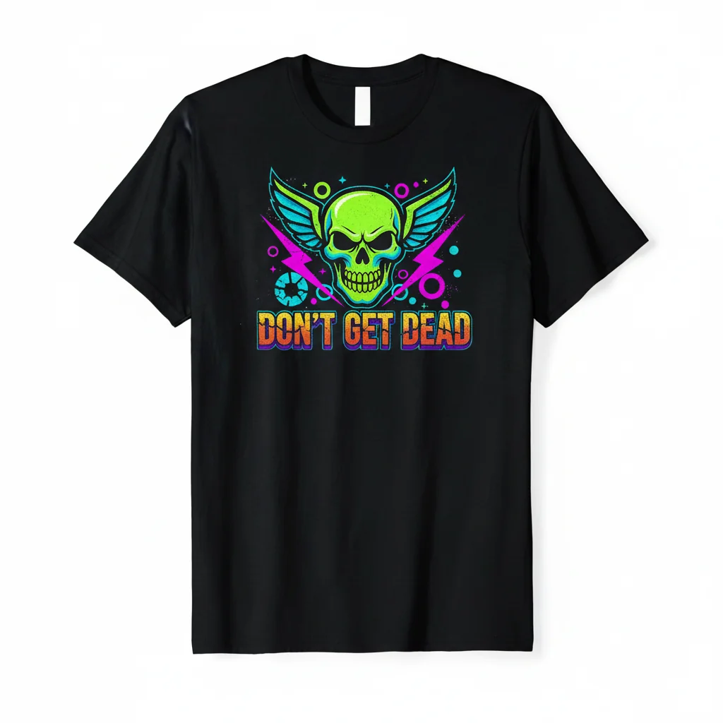Don't Get Dead Slogan Essential T-Shirt - Premium Cotton Graphic Tee