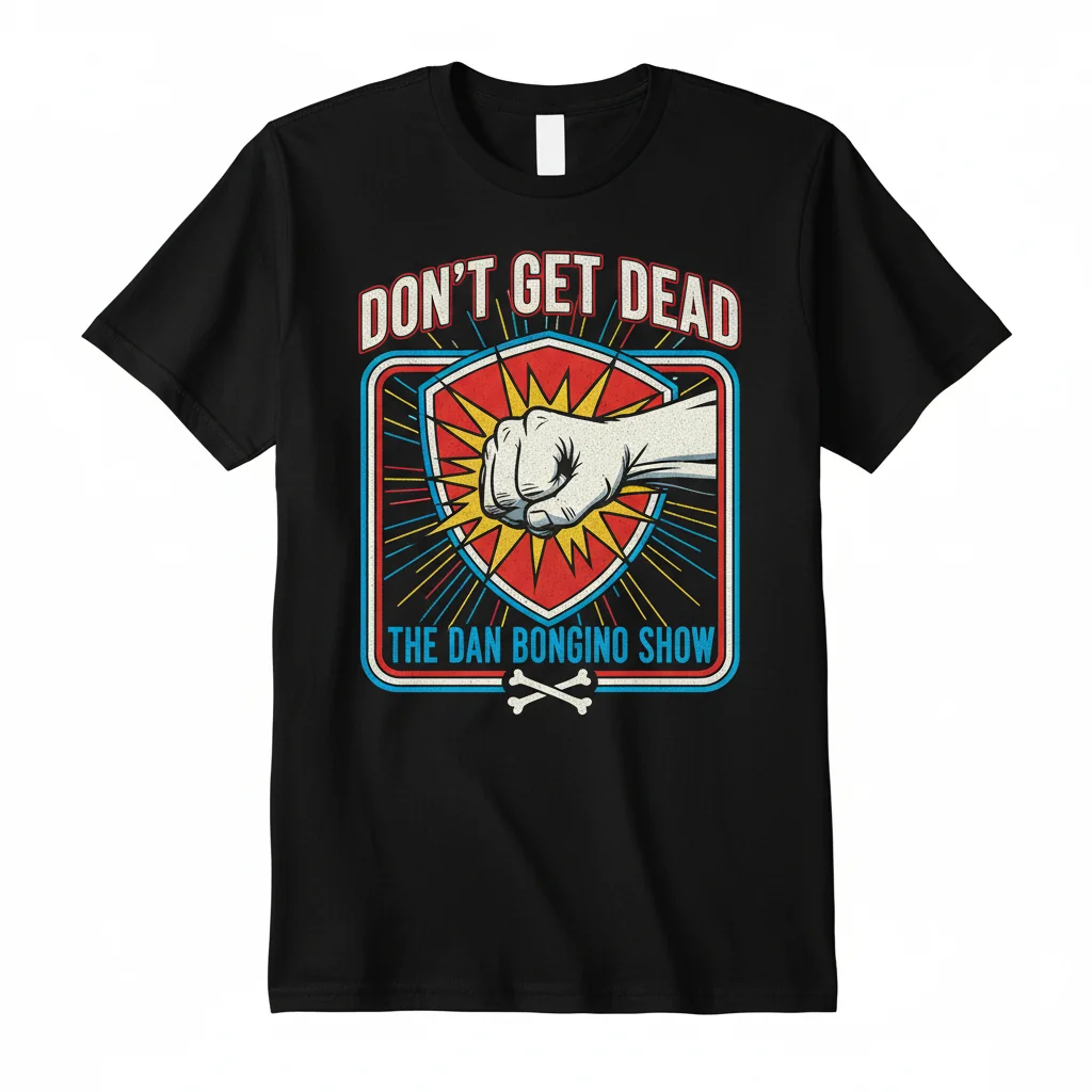 Don't Get Dead Dan Bongino Show Retro Graphic T-Shirt | Vintage Style Apparel