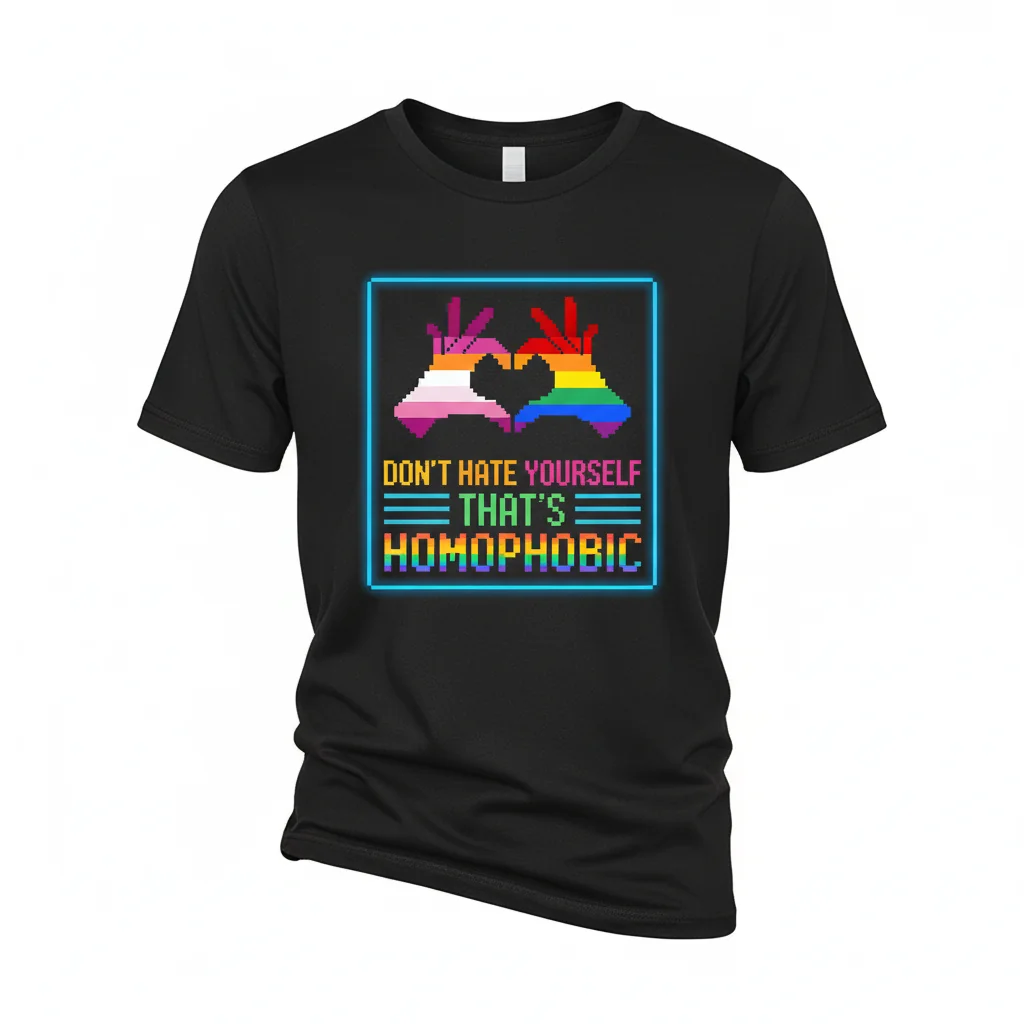 Don't Hate Yourself. That's Homophobic. Iconic Tee.