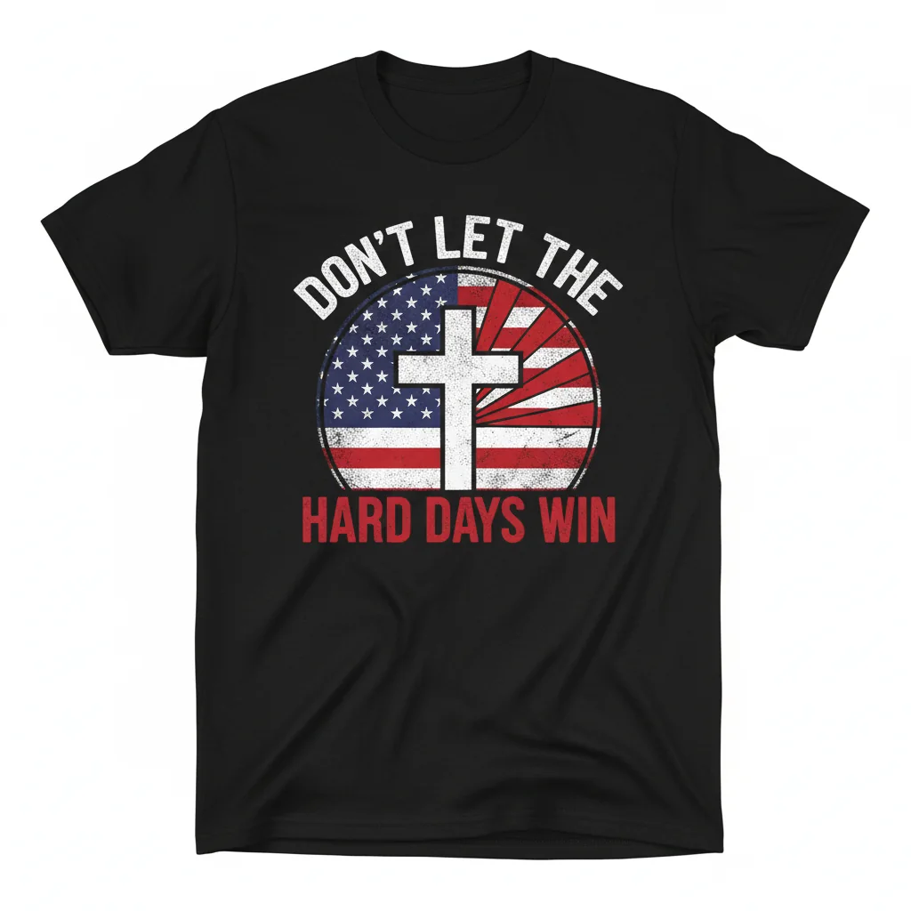 USA Flag 'Don't Let Hard Days Win' Tee