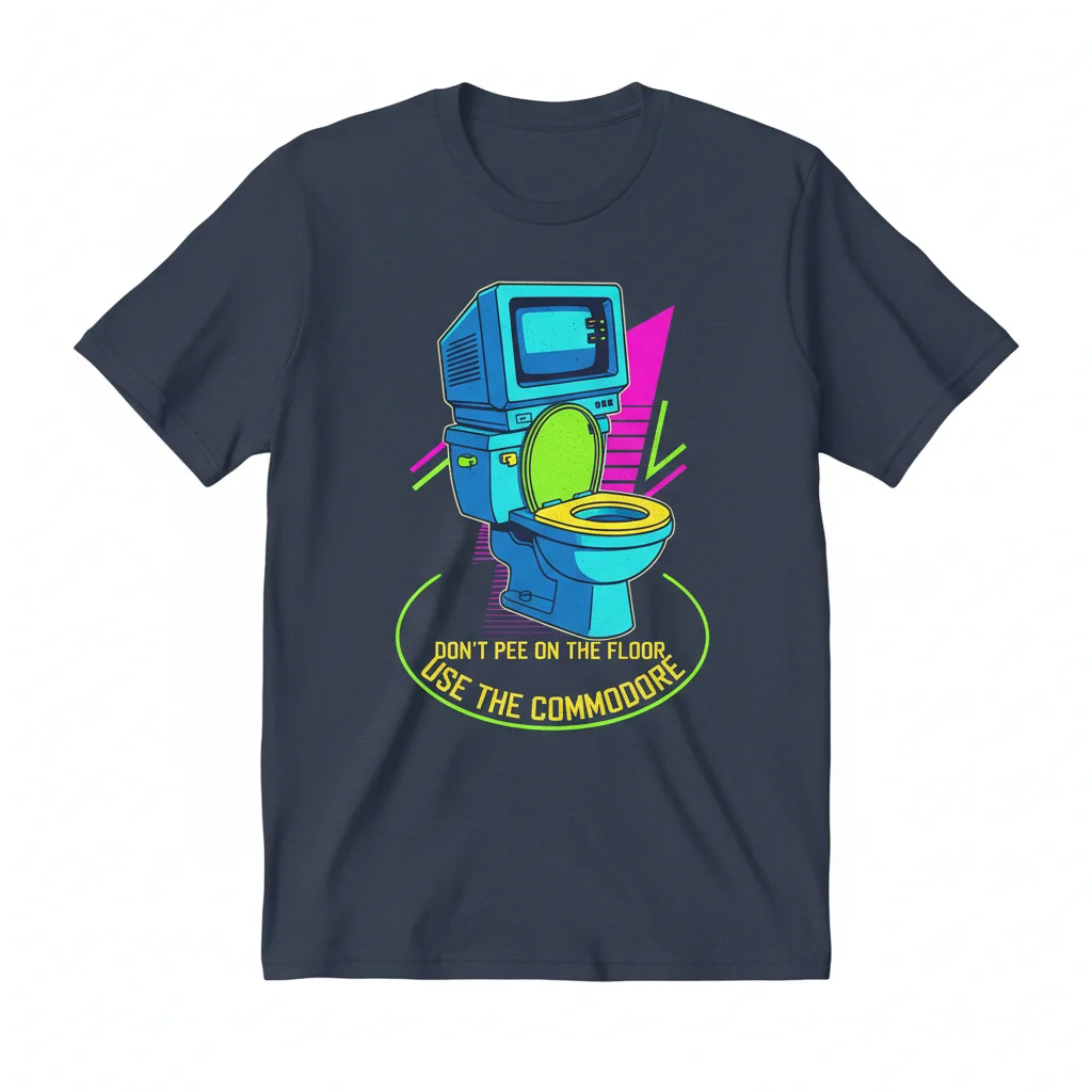 DON'T PEE ON THE FLOOR USE THE COMMODORE – Premium Unisex T-Shirt