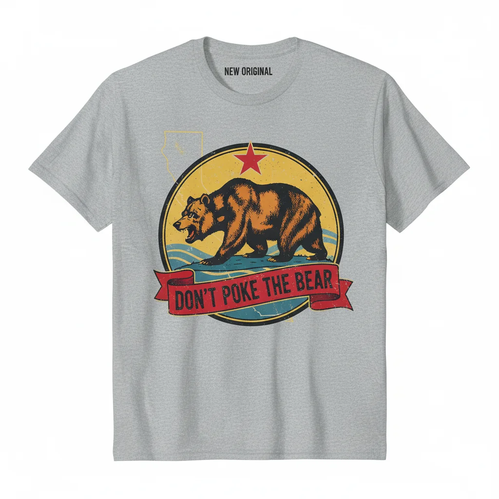 Don't Poke the Bear California Flag T-Shirt - Iconic Bear Republic Tee
