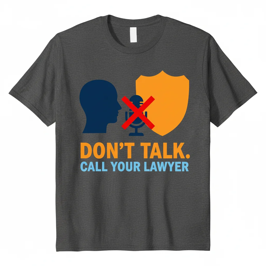 Don't Talk to Cops Lawyer Tee - Rights Advocate Shirt