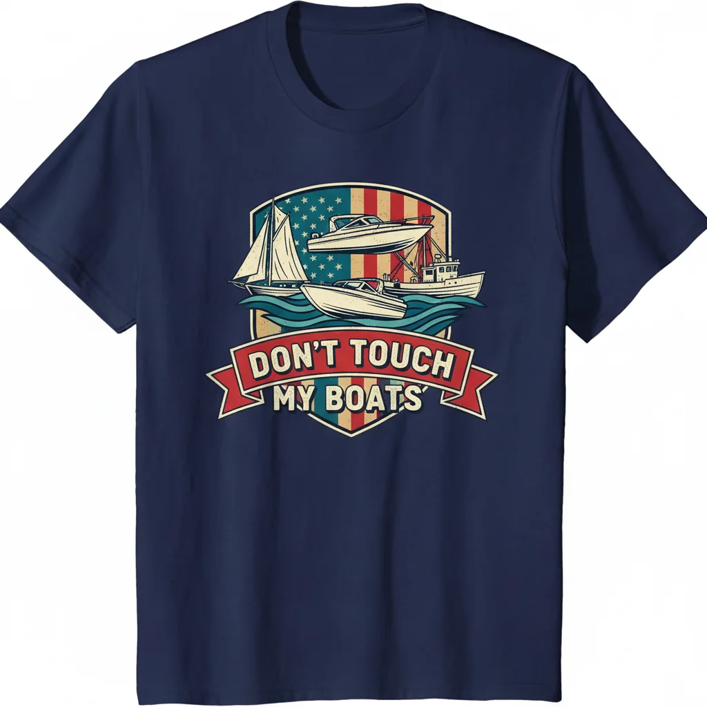 Don't Touch My Boats American Tee – Durable, Comfortable & Fade-Resistant