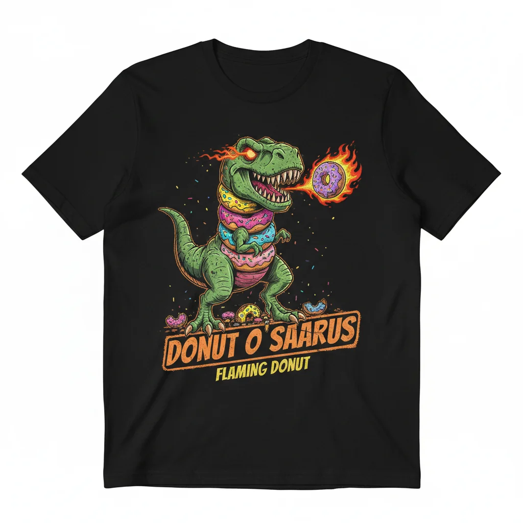 Donut O Saurus Flaming Donut: The Essential T-Shirt Built for Lasting Style