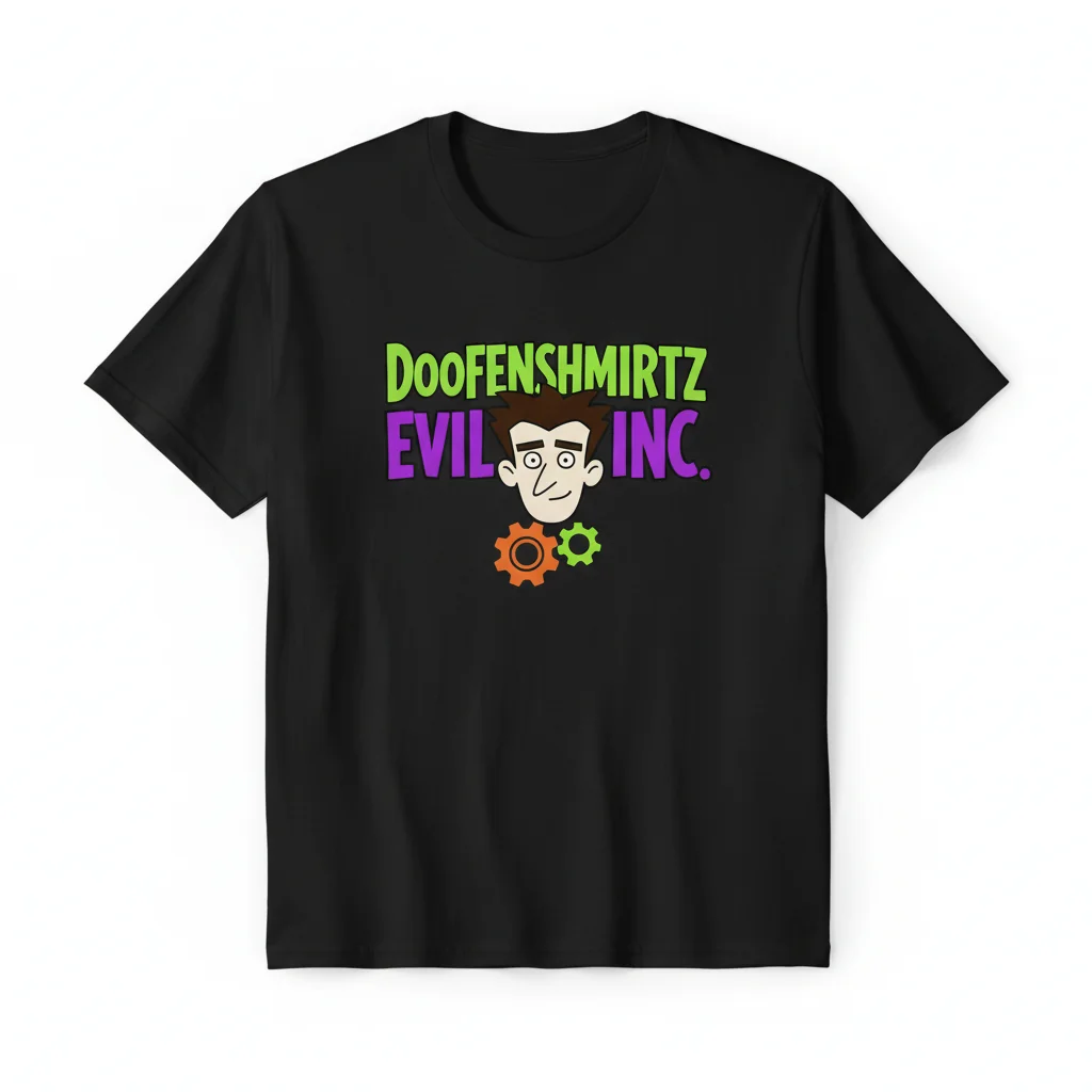 Doofenshmirtz Evil Inc. Men's Heavyweight T-Shirt - Black (Size S)