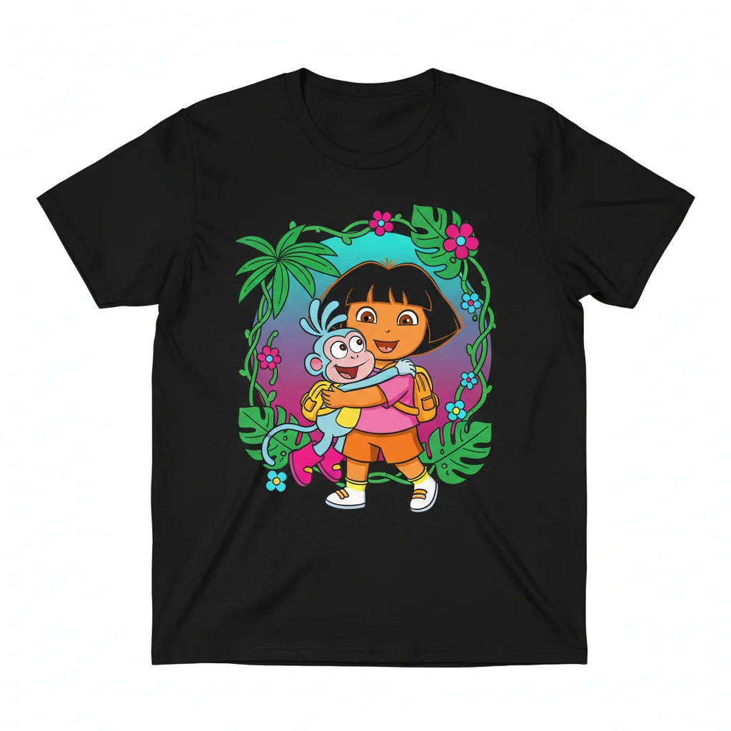 Dora the Explorer Dora and Boots Hugging Portrait Essential T-Shirt - Kids & Adult Sizes