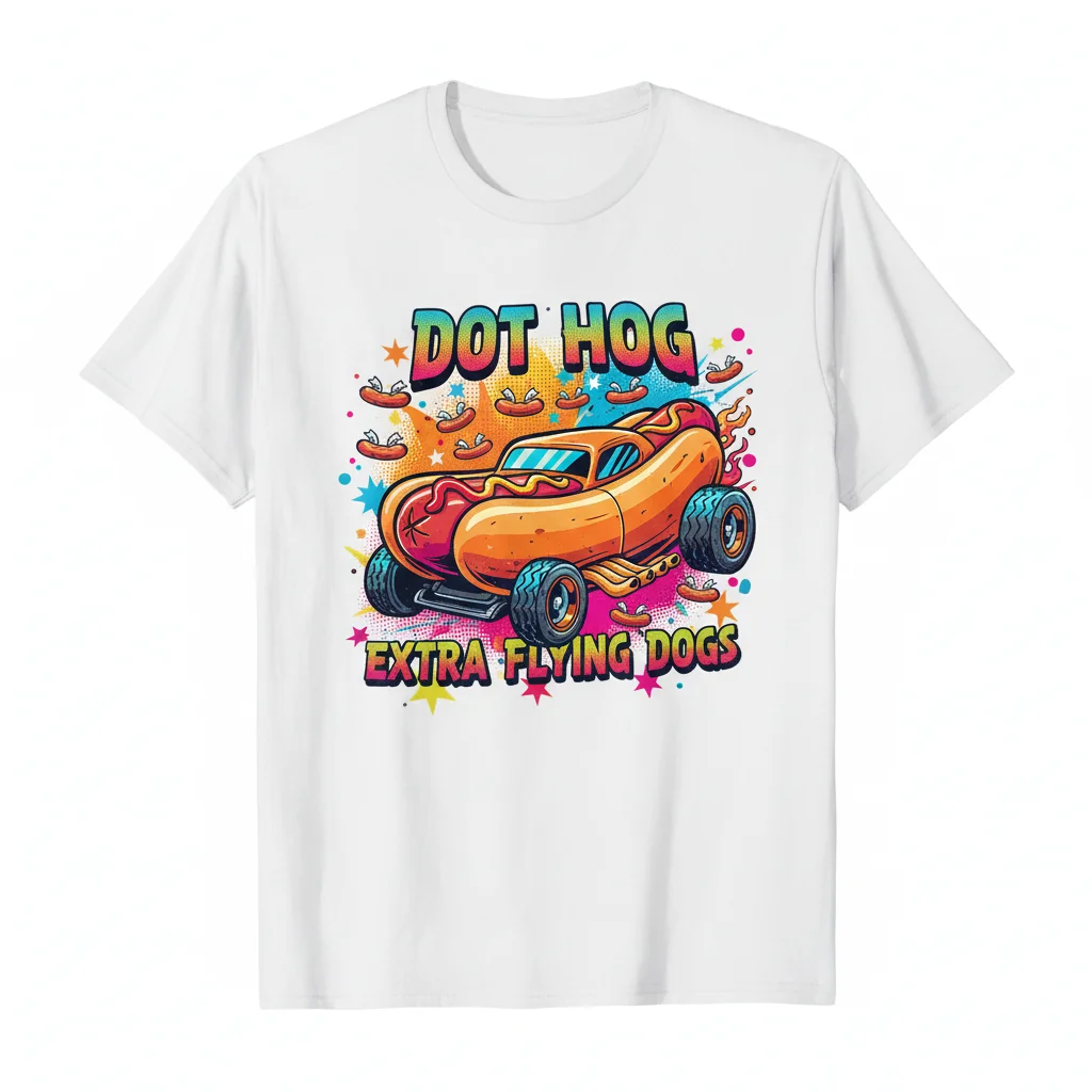 Dot Hog Hot Dog Car T-Shirt: Unmatched Durability & Comfort