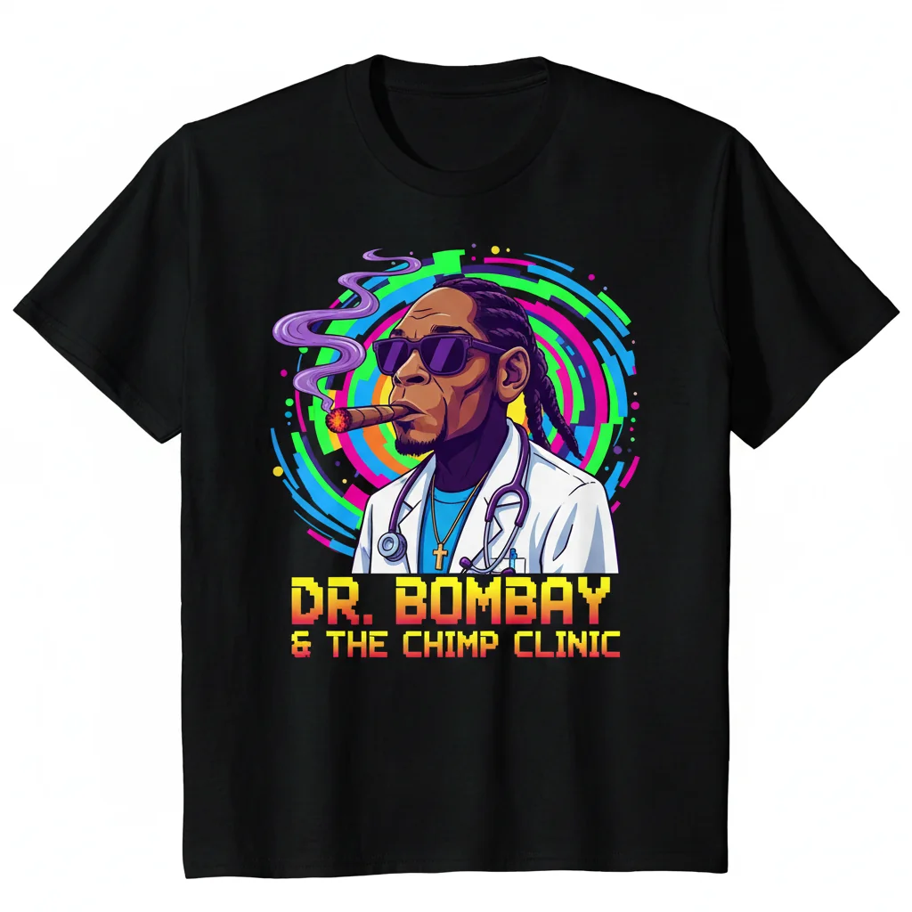 Dr. Bombay Snoop Dogg Monkey Smoking Tee - Premium Comfort & Durability