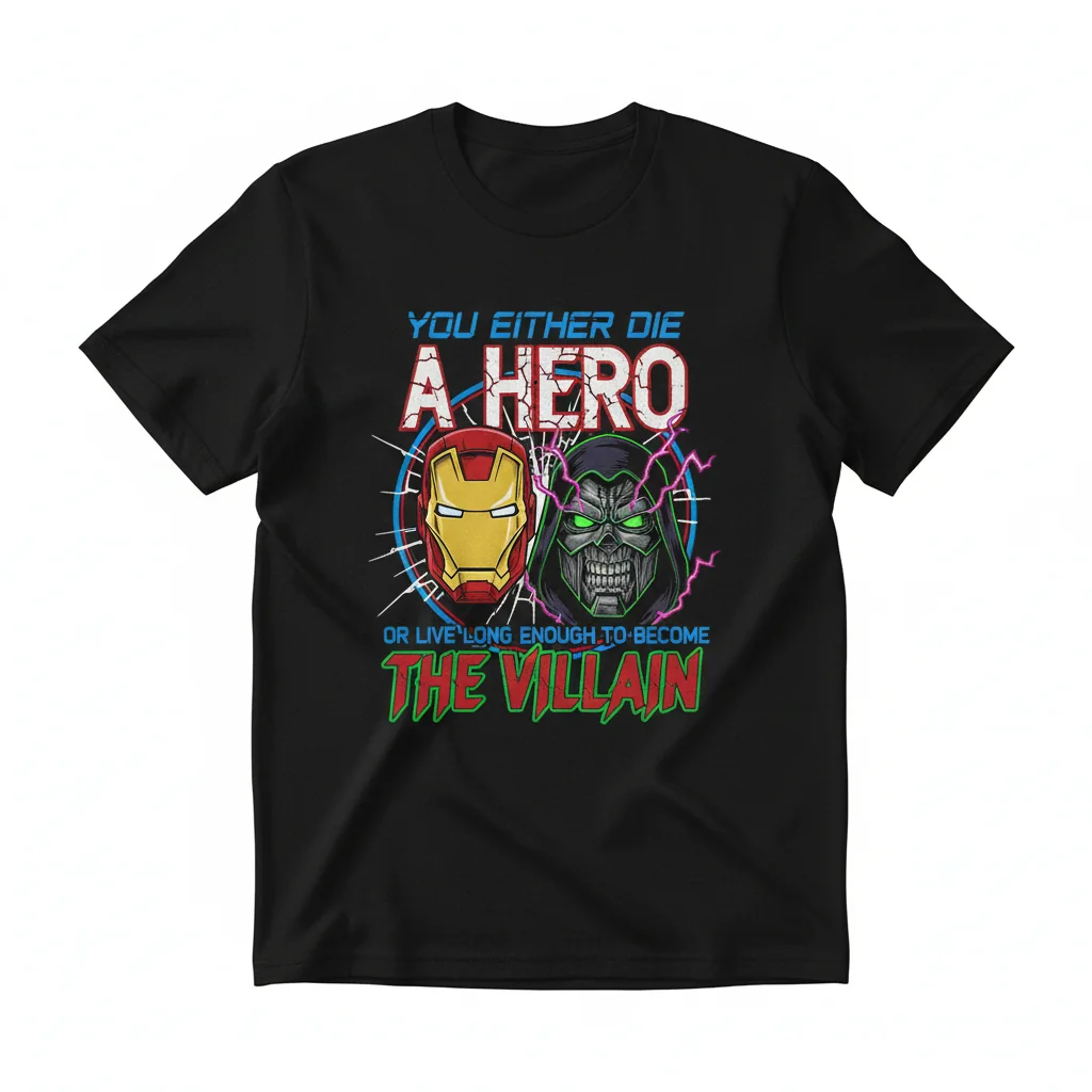 Dr. Doom vs. Iron Man Villain Quote T-Shirt - Premium Marvel Tee