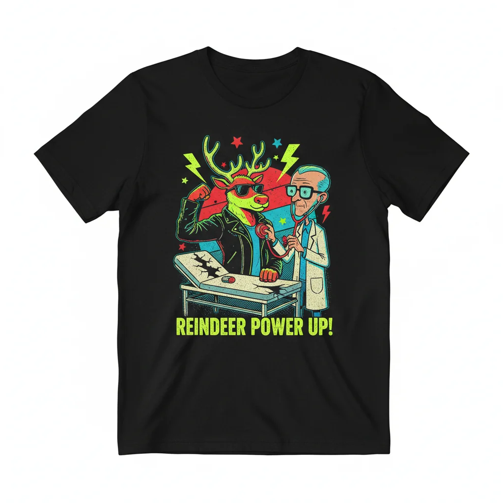 Dr. Elmer Hartman Giving the Reindeer a Checkup - Premium Unisex Essential T-Shirt