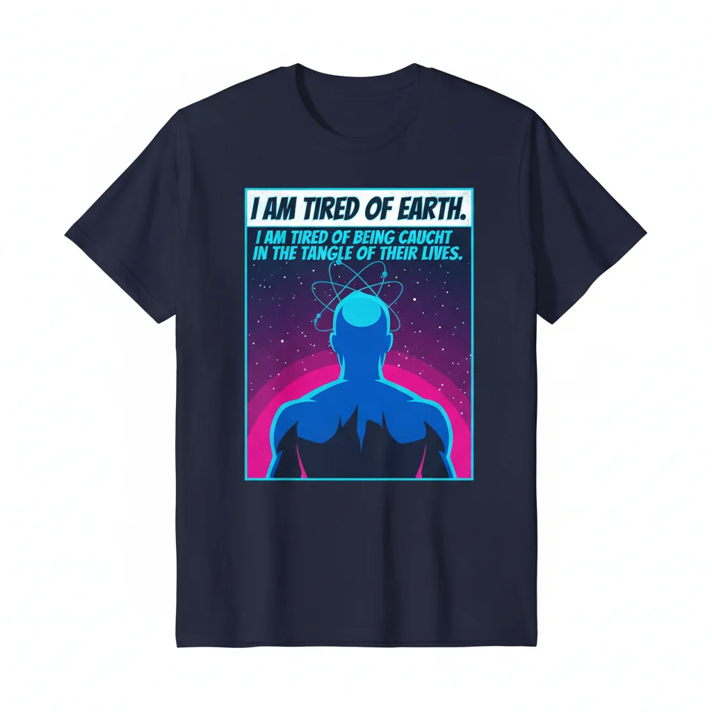Dr. Manhattan "I Am Tired of Earth" Watchmen Quote Unisex T-Shirt