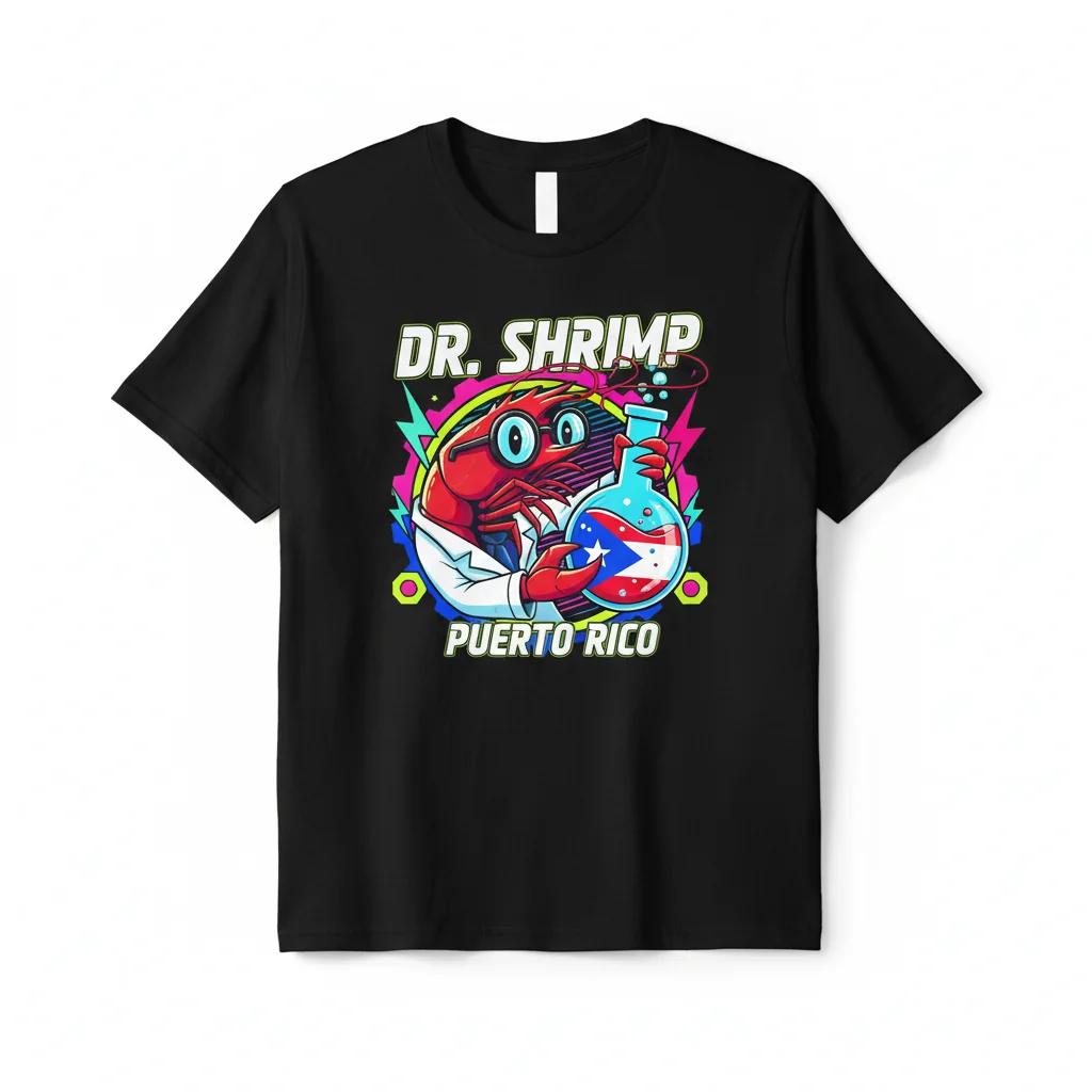 Camiseta Esencial "Dr. Shrimp Puerto Rico" – Durabilidad y Estilo Inigualables