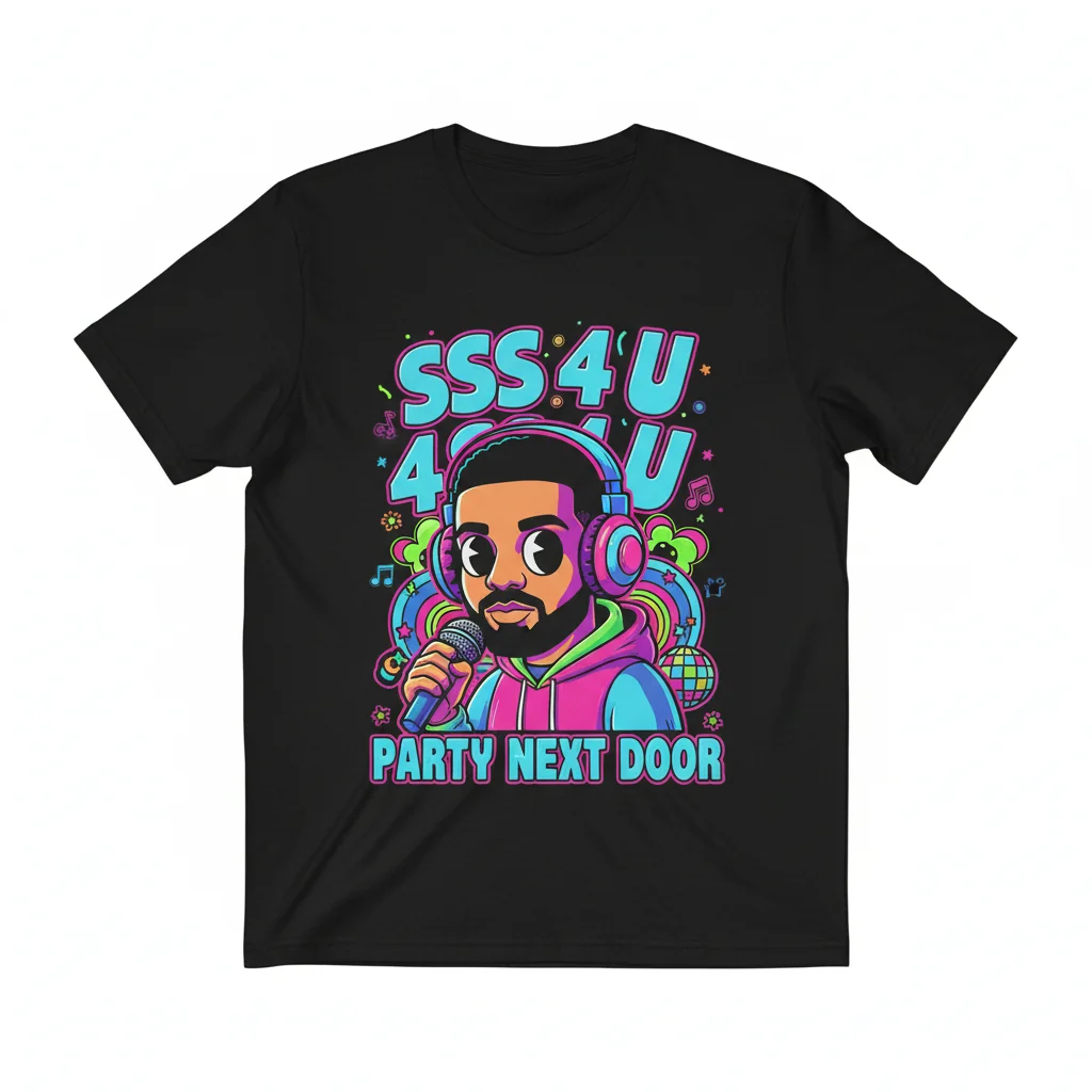 Drake Party Next Door 'SSS 4 U' Cartoon Art Tee