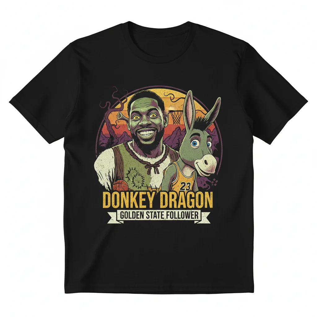 Camiseta Parodia Shrek Burro Draymond Green — Estilo Duradero y Comodidad Suprema