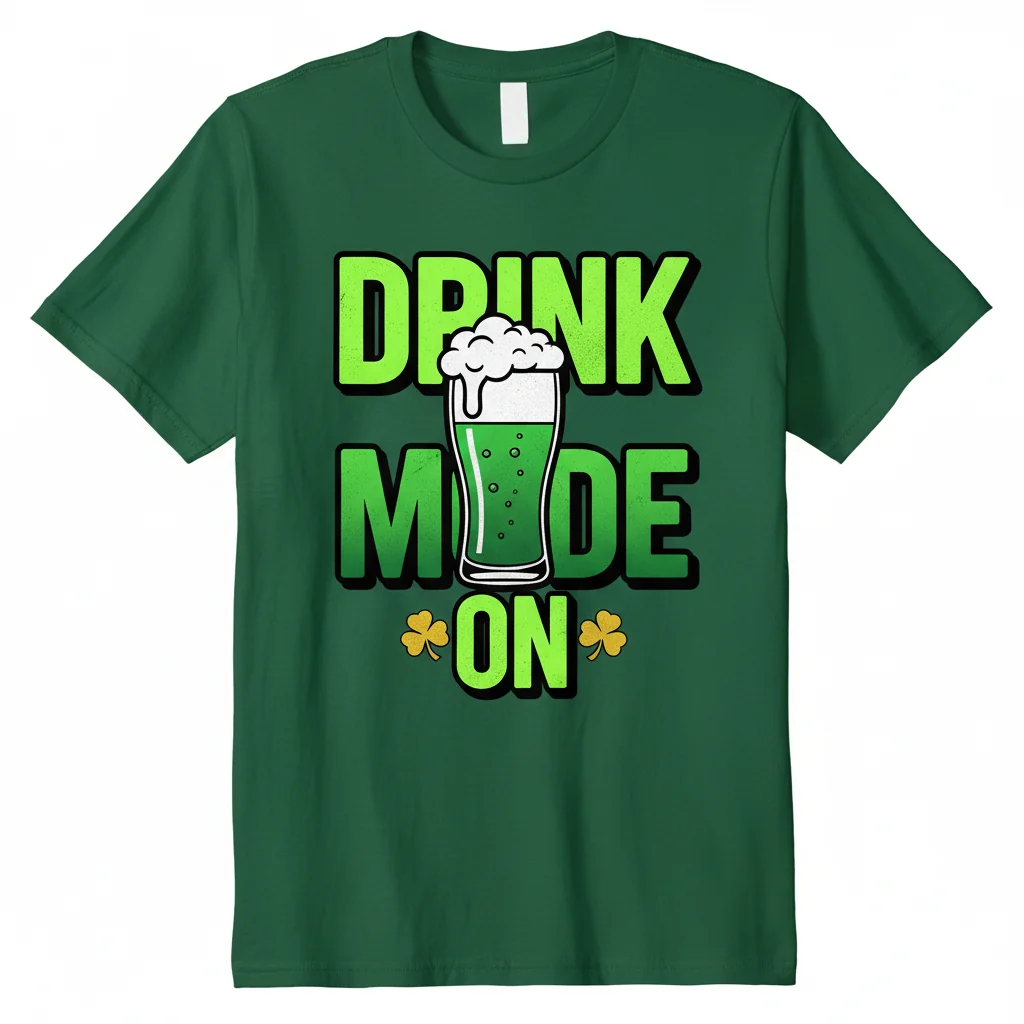 Drink Mode On St Patrick's Day T-Shirt - Men's & Women's Lucky Shamrock Tee