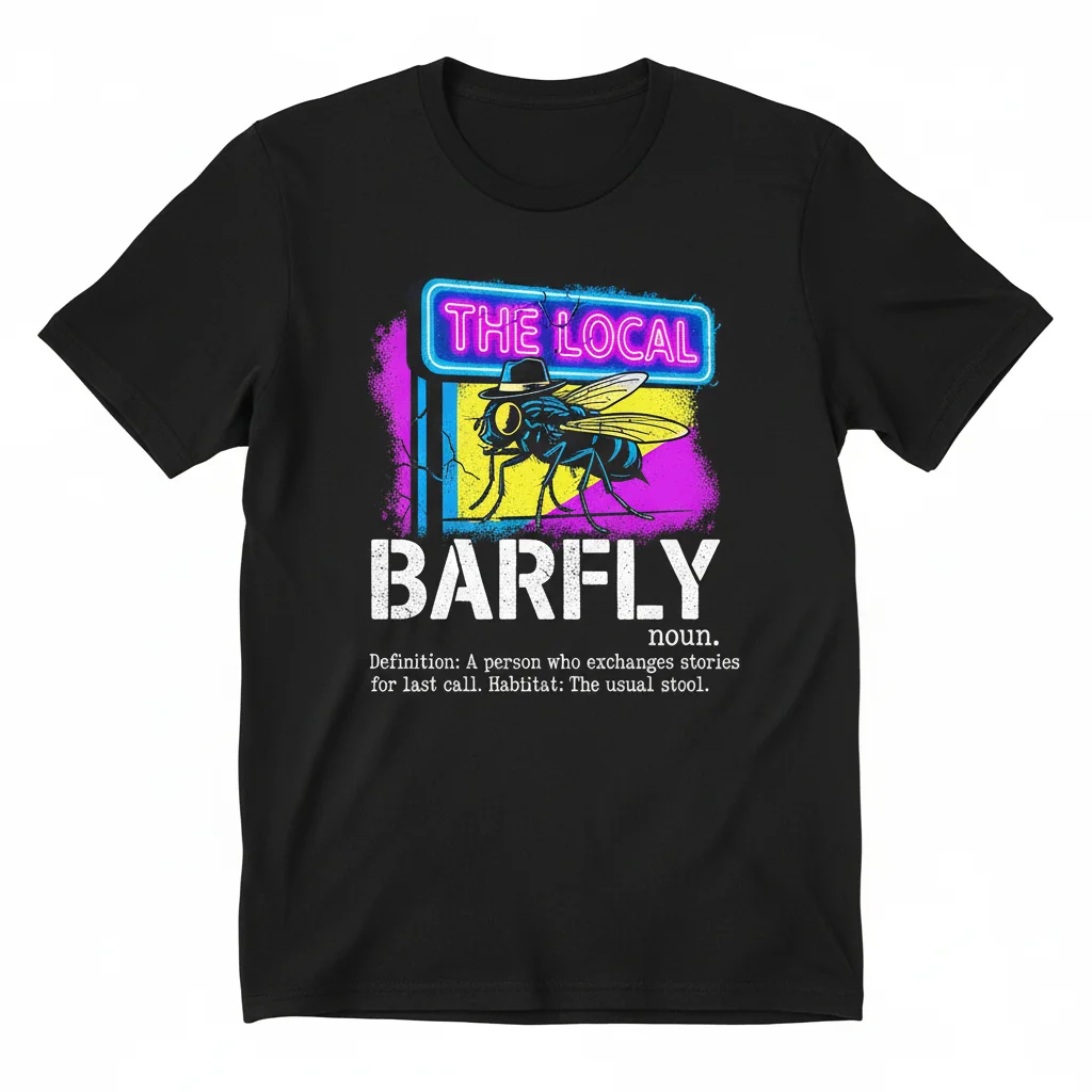 Barfly Definition Drinking Shirt - Fun Bar Hopper Tee