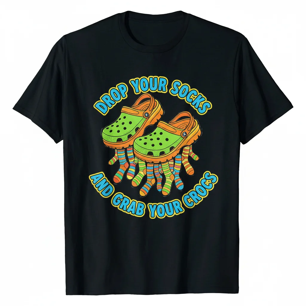 Drop Your Socks. Grab Your Crocs. Essential Tee.