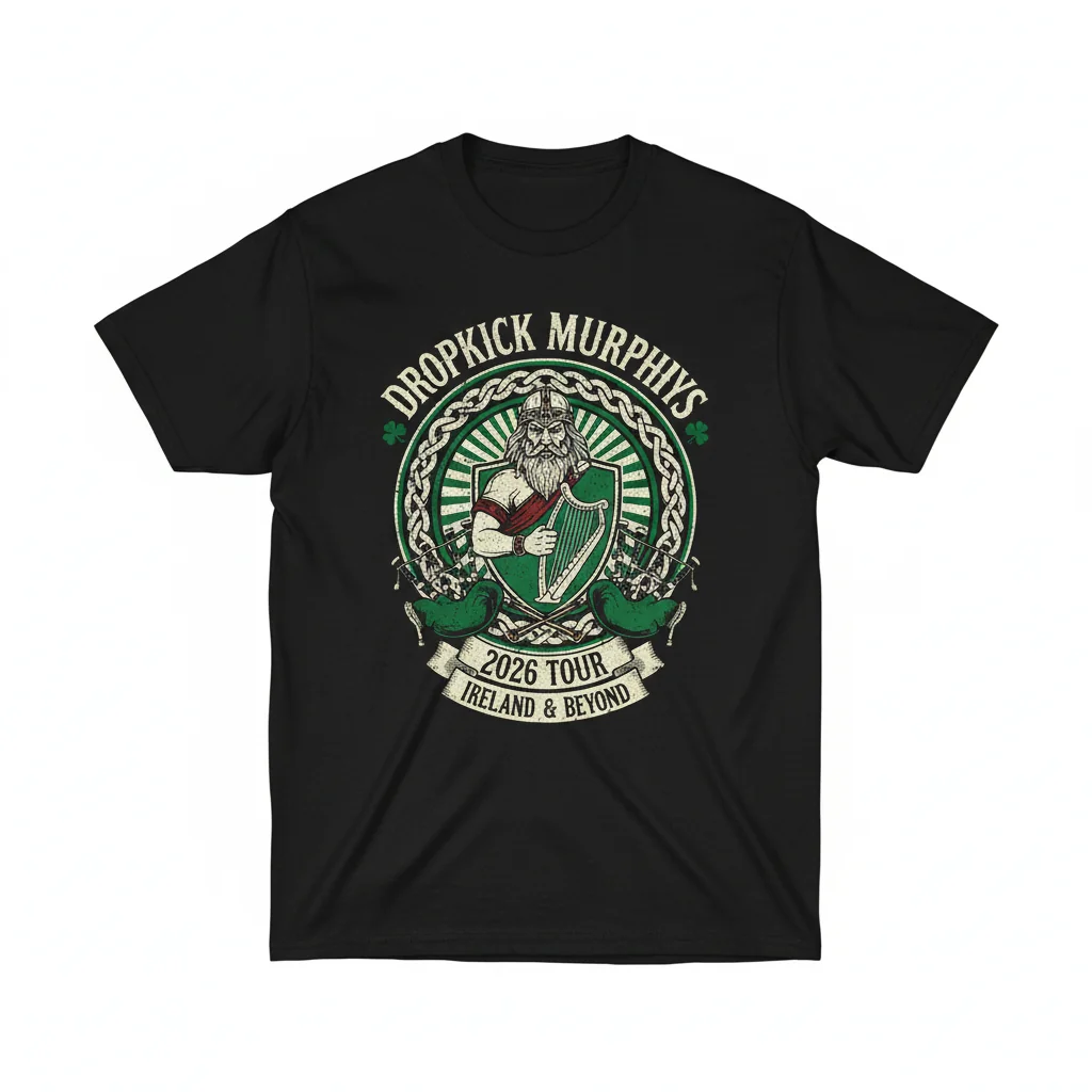 Dropkick Murphys 2026 Tour Shirt – Resistent, Blijvend & Perfecte Pasvorm