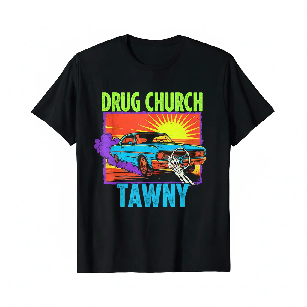 Drug Church Tawny T-Shirt – Premium Cotton, Retail Fit Band Merch