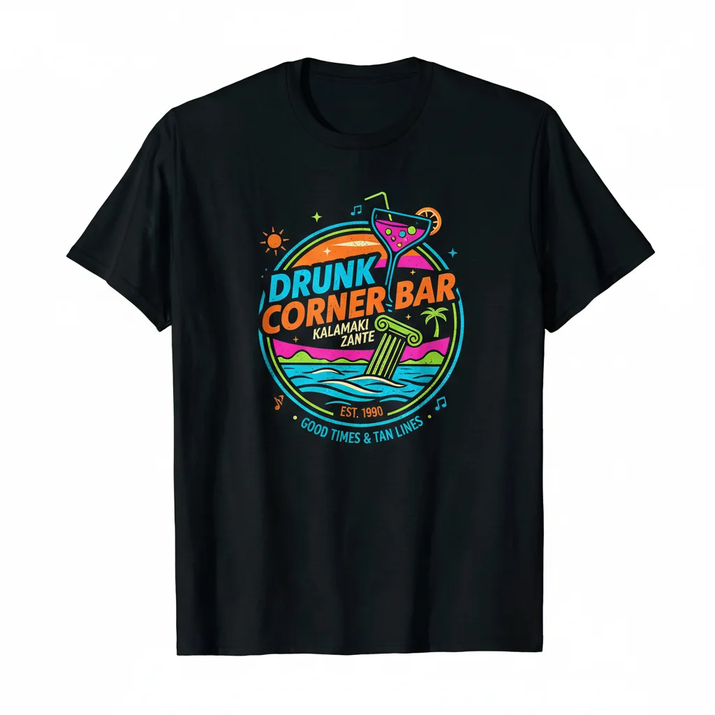Drunk Corner Bar, Kalamaki, Zante: Embrace the Island Spirit Essential T-Shirt