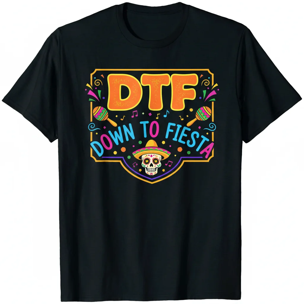 DTF - Down to Fiesta: Your Spirit's Essential Tee