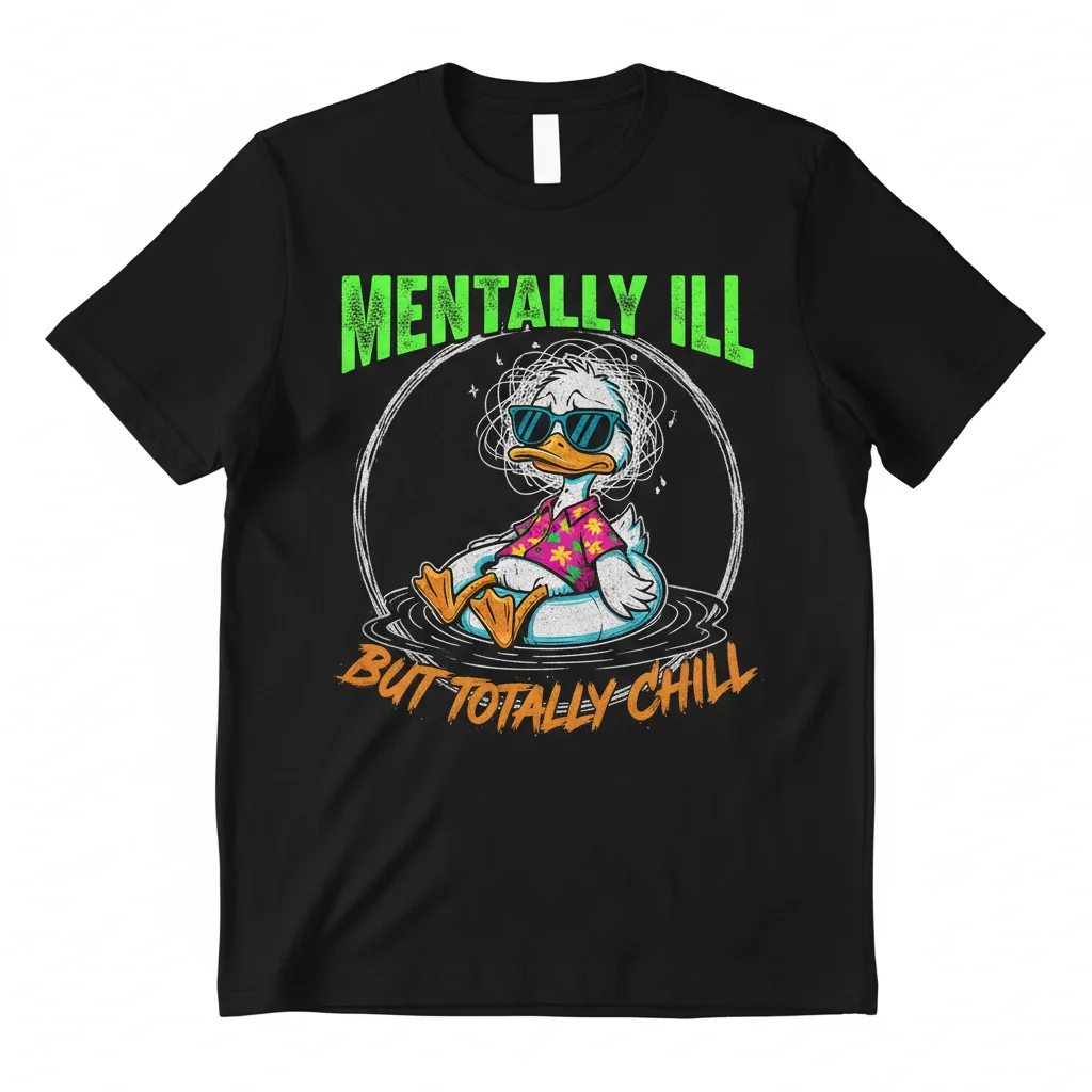 Duck Mentally Ill But Totally Chill Shirt